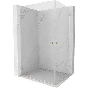 MEXEN/S Lunar-B Duo sprchový kout dveře křídlové 100 x 90, transparent, nikl kartáčovaný 832-100L-095P-97-00 obraz
