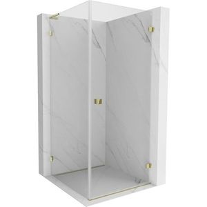 MEXEN/S Lunar-B L sprchový kout dveře křídlové pravá 70 x 70, transparent, zlato 832L-070-070-50-00-P obraz