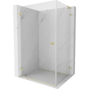 MEXEN/S Lunar-B L sprchový kout dveře křídlové levá 95 x 70, transparent, zlato kartáčovaná 832L-095-070-55-00-L obraz