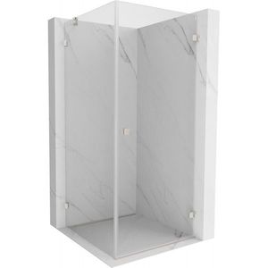 MEXEN/S Lunar-B sprchový kout dveře křídlové pravá 70 x 70, transparent, nikl kartáčovaný 832-070-070-97-00-P obraz