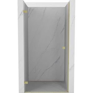 MEXEN/S Lunar-B sprchové dveře křídlové levé 95, transparent, zlatá kartáčovaná 832-095-000-55-00-L obraz