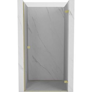 MEXEN/S Lunar-B sprchové dveře křídlové pravé 95, transparent, zlatá kartáčovaná 832-095-000-55-00-P obraz