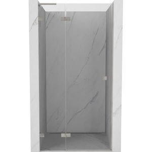 MEXEN/S Lunar L sprchové dveře křídlové levé 95, transparent, nikl kartáčovaný 834L-095-000-97-00-L obraz