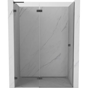 MEXEN/S Lunar L sprchové dveře křídlové levé 130, transparent, grafit kartáčovaná 834L-130-000-66-00-L obraz