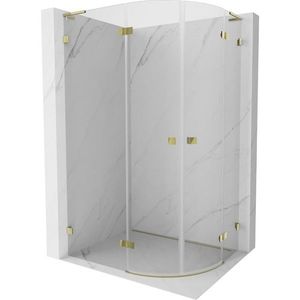 MEXEN/S Lunar L sprchový kout čtvrtkruh křídlový levá 100 x 80, transparent, zlato 833L-100L-080P-50-00 obraz