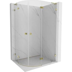 MEXEN/S Lunar L sprchový kout čtvrtkruh křídlový pravá 100 x 70, transparent, zlato kartáčovaná 833L-100P-070L-55-00 obraz