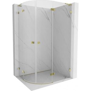 MEXEN/S Lunar L sprchový kout čtvrtkruh křídlový pravá 100 x 90, transparent, zlato 833L-100P-090L-50-00 obraz
