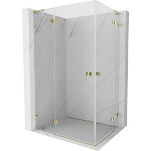 MEXEN/S Lunar L Duo sprchový kout dveře křídlové 105 x 70, transparent, zlato 834L-105L-070P-50-00 obraz