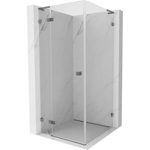 MEXEN/S Lunar L sprchový kout dveře křídlové levá 70 x 70, transparent, grafit metal 834L-070-070-95-00-L obraz