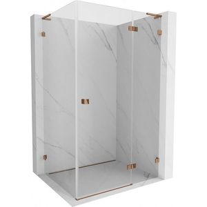 MEXEN/S Lunar L sprchový kout dveře křídlové pravá 75 x 70, transparent, růžové zlato 834L-075-070-60-00-P obraz