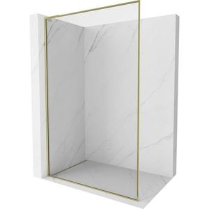 MEXEN/S Kioto-F L Sprchová zástěna WALK-IN s rámem 65 x 202, transparent 8 mm, zlato 800-065-174-50-00 obraz