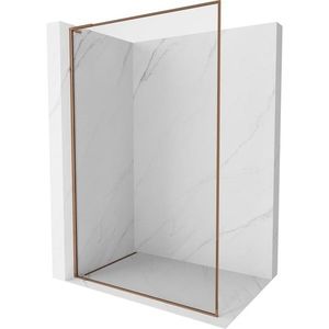 MEXEN/S Kioto-F L Sprchová zástěna WALK-IN s rámem 65 x 202, transparent 8 mm, růžové zlato 800-065-174-60-00 obraz