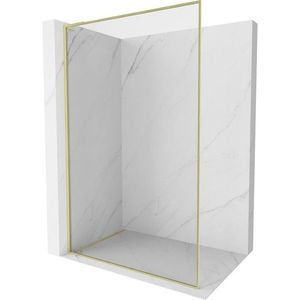 MEXEN/S Kioto-F L Sprchová zástěna WALK-IN s rámem 80 x 202, transparent 8 mm, zlato kartáčovaná 800-080-174-55-00 obraz