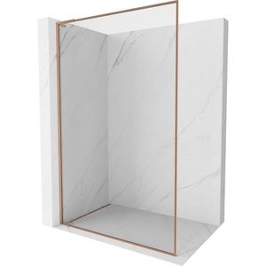 MEXEN/S Kioto-F L Sprchová zástěna WALK-IN s rámem 80 x 202, transparent 8 mm, měď kartáčovaná 800-080-174-65-00 obraz