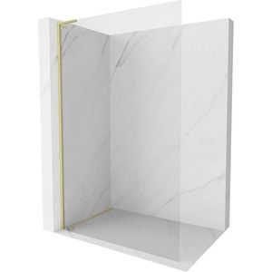 MEXEN/S Kioto-X L Sprchová zástěna WALK-IN 100 x 200, transparent 10 mm, zlato kartáčovaná 800-100-107-55-00-X obraz