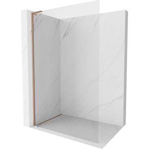 MEXEN/S Kioto-X L Sprchová zástěna WALK-IN 100 x 200, transparent 10 mm, měď kartáčovaná 800-100-107-65-00-X obraz