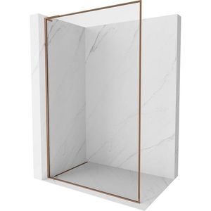 MEXEN/S Kioto-F L Sprchová zástěna WALK-IN s rámem 105 x 202, transparent 8 mm, růžové zlato 800-105-174-60-00 obraz