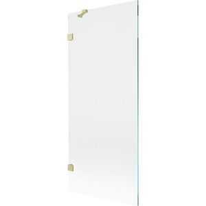 MEXEN/S Lunar vanová zástěna FIX 80 x 150, transparent, zlatá kartáčovaná 897-080-000-55-00 obraz