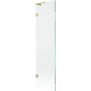 MEXEN/S Lunar L vanová zástěna FIX 50 x 150, transparent, zlatá kartáčovaná 897L-050-000-55-00 obraz