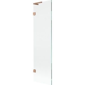 MEXEN/S Lunar L vanová zástěna FIX 50 x 150, transparent, měď kartáčovaná 897L-050-000-65-00 obraz
