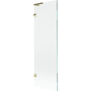 MEXEN/S Lunar L vanová zástěna FIX 60 x 150, transparent, zlatá 897L-060-000-50-00 obraz