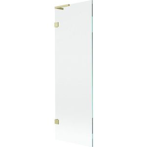 MEXEN/S Lunar L vanová zástěna FIX 60 x 150, transparent, zlatá kartáčovaná 897L-060-000-55-00 obraz