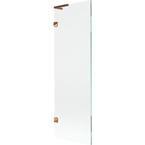 MEXEN/S Lunar L vanová zástěna FIX 60 x 150, transparent, růžové zlato 897L-060-000-60-00 obraz