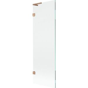 MEXEN/S Lunar L vanová zástěna FIX 60 x 150, transparent, měď kartáčovaná 897L-060-000-65-00 obraz