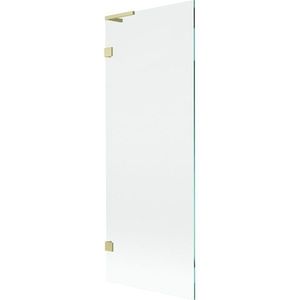 MEXEN/S Lunar L vanová zástěna FIX 70 x 150, transparent, zlatá kartáčovaná 897L-070-000-55-00 obraz