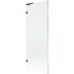 MEXEN/S Lunar L vanová zástěna FIX 70 x 150, transparent, růžové zlato 897L-070-000-60-00 obraz
