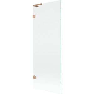 MEXEN/S Lunar L vanová zástěna FIX 70 x 150, transparent, měď kartáčovaná 897L-070-000-65-00 obraz