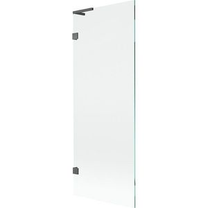 MEXEN/S Lunar L vanová zástěna FIX 70 x 150, transparent, grafit kartáčovaná 897L-070-000-66-00 obraz
