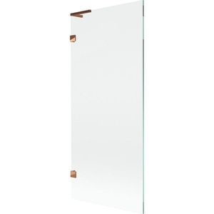 MEXEN/S Lunar L vanová zástěna FIX 80 x 150, transparent, růžové zlato 897L-080-000-60-00 obraz