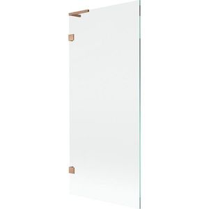MEXEN/S Lunar L vanová zástěna FIX 80 x 150, transparent, měď kartáčovaná 897L-080-000-65-00 obraz