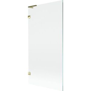 MEXEN/S Lunar L vanová zástěna FIX 90 x 150, transparent, zlatá 897L-090-000-50-00 obraz