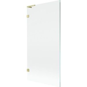 MEXEN/S Lunar L vanová zástěna FIX 90 x 150, transparent, zlatá kartáčovaná 897L-090-000-55-00 obraz