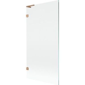 MEXEN/S Lunar L vanová zástěna FIX 90 x 150, transparent, měď kartáčovaná 897L-090-000-65-00 obraz