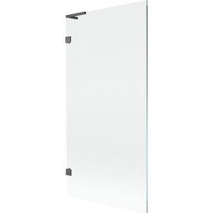 MEXEN/S Lunar L vanová zástěna FIX 90 x 150, transparent, grafit kartáčovaná 897L-090-000-66-00 obraz