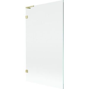 MEXEN/S Lunar L vanová zástěna FIX 100 x 150, transparent, zlatá kartáčovaná 897L-100-000-55-00 obraz