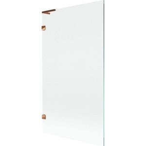 MEXEN/S Lunar L vanová zástěna FIX 100 x 150, transparent, růžové zlato 897L-100-000-60-00 obraz