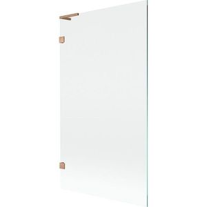 MEXEN/S Lunar L vanová zástěna FIX 100 x 150, transparent, měď kartáčovaná 897L-100-000-65-00 obraz