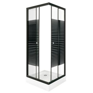KERRA Sprchový kout Pico Black STR 70 s vaničkou 5907548116093 obraz