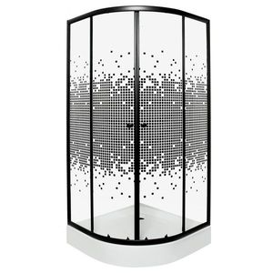 KERRA Sprchový kout s vaničkou Pixel 80 (černý) 5907548117458 obraz
