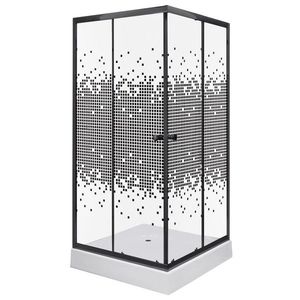 KERRA Sprchový kout Černý Pixel SQ 90 (s vaničkou) 5907548118356 obraz