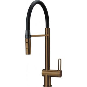 DEANTE Magnetic kuchyňská baterie s elastickou výpustí 2 typy proudu bronz kartáčovaný BRM_C72M obraz
