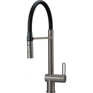 DEANTE Magnetic kuchyňská baterie s elastickou výpustí 2 typy proudu titan BRM_D72M obraz