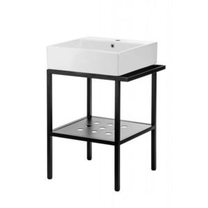 DEANTE Temisto nero Koupelnová konzola stojatá, s umyvadlem 56, 5x50 cm CDTS6U5S obraz