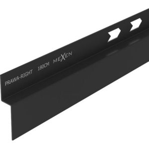 MEXEN Line-B spádová lišta nástěnná 180 cm pravá, černá 187002180R obraz