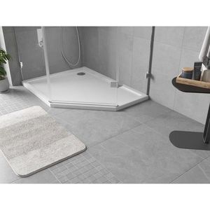 MEXEN Flow pětiboká sprchová vanička slim levá 90 x 80, bílá lesk 46P108090L obraz