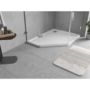 MEXEN Flow pětiboká sprchová vanička slim pravá 90 x 80, bílá lesk 46P108090R obraz